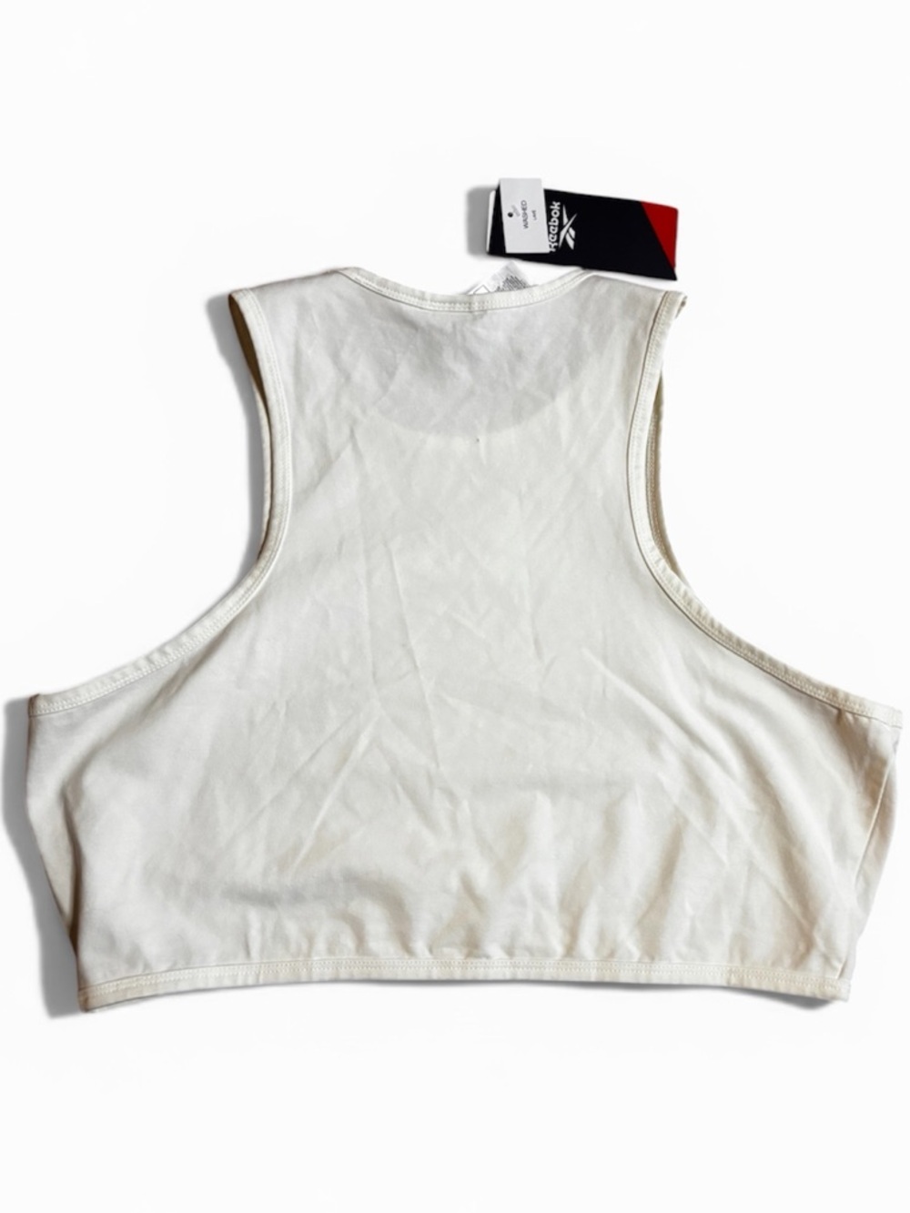 404. Reebok XL Cotton Bralette Chalk Sports Bra Athletic Lounge NWT - Picture 5 of 5